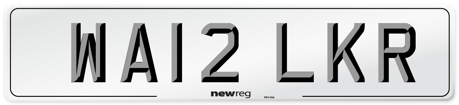 WA12 LKR Number Plate from New Reg